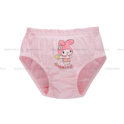 Cotton Girls Briefs with Cartoon Characters