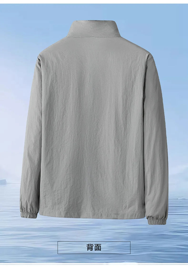 Oversize 7XL 8XL UV Protection Lightweight Jacket Men