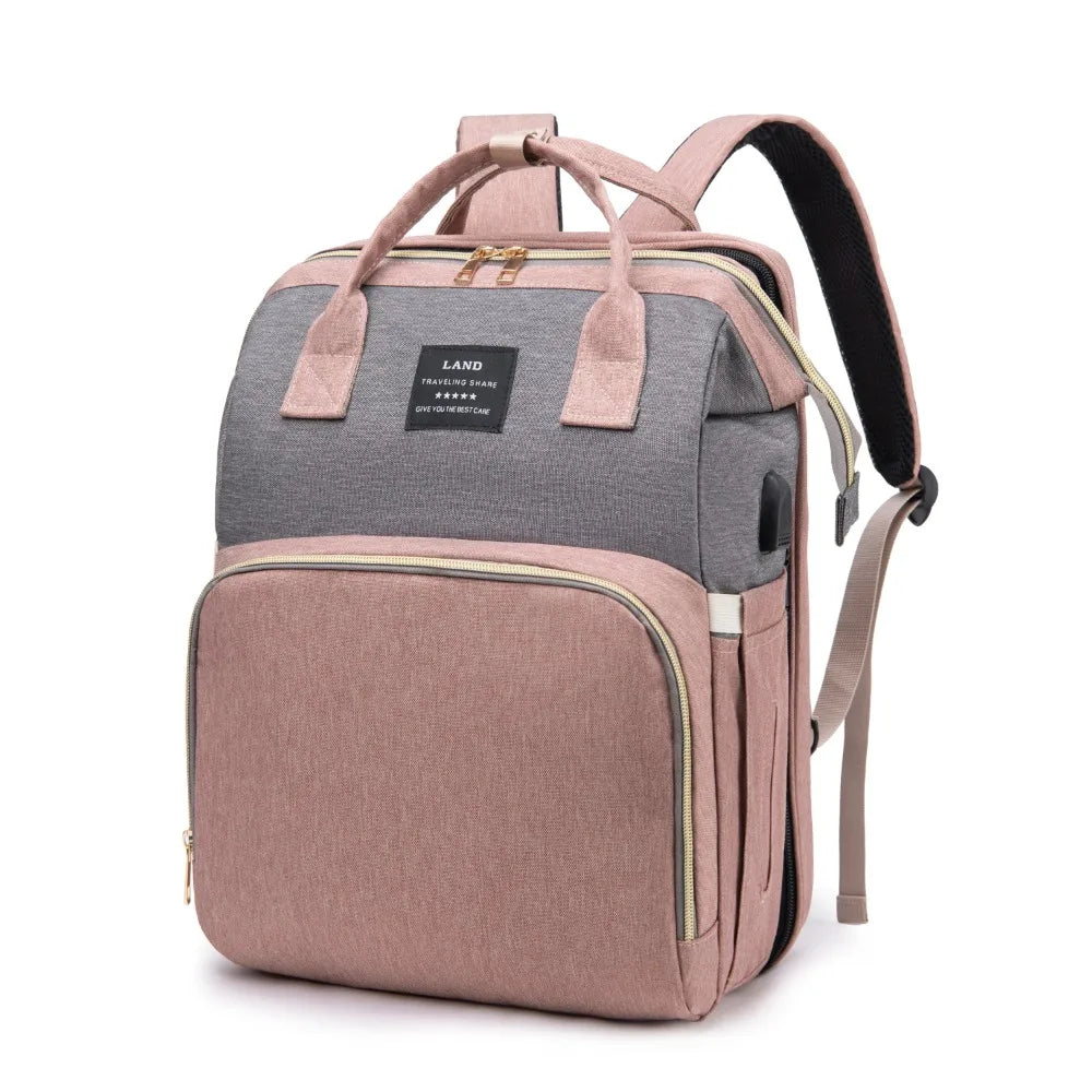Mommy Bag Portable Folding Crib Backpack Large Capacity