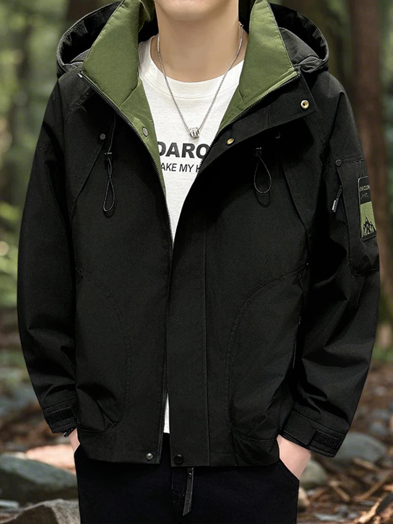 Men's Waterproof Softshell Jacket for Hiking and Camping
