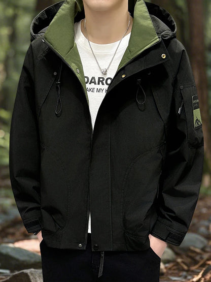 Men's Waterproof Softshell Jacket for Hiking and Camping