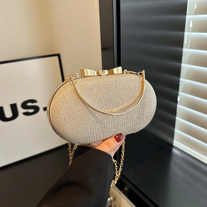 Luxury Sequined Hand-held Dinner Bag for Weddings