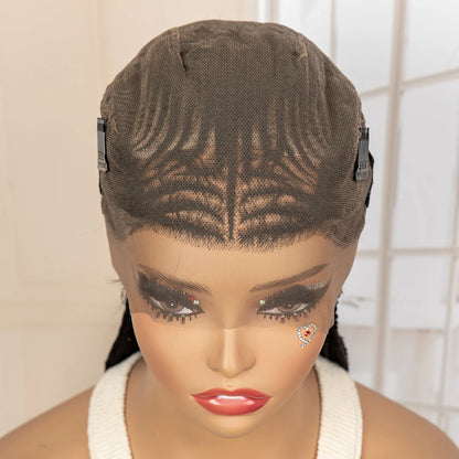 Synthetic Full Lace Cornrow Braided Wig for Black Women
