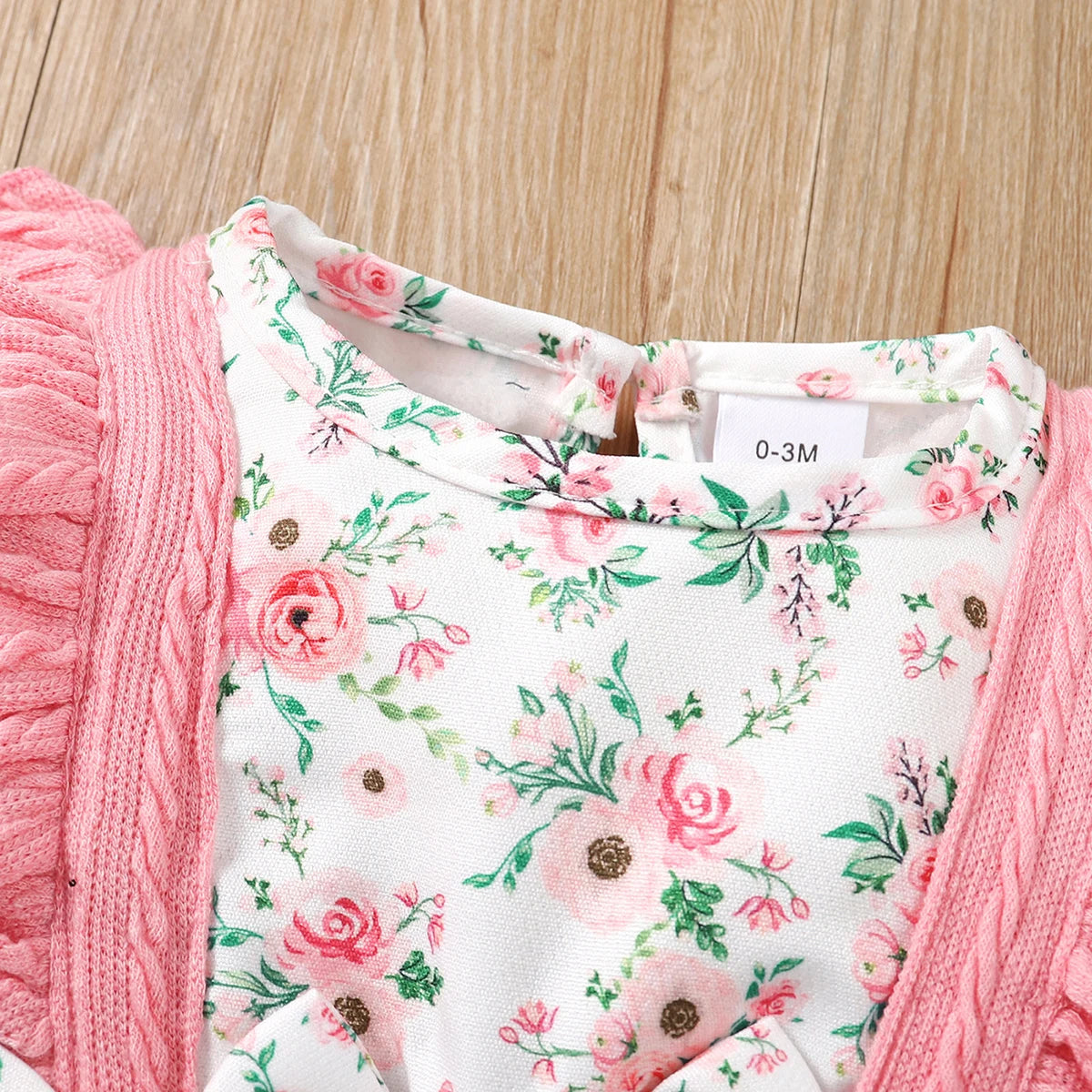 Floral Long Sleeve Baby Girl Romper with Headband