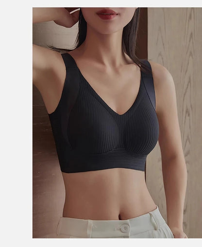 Women's Seamless Wire-Free Bra, Thin Style, Large Size