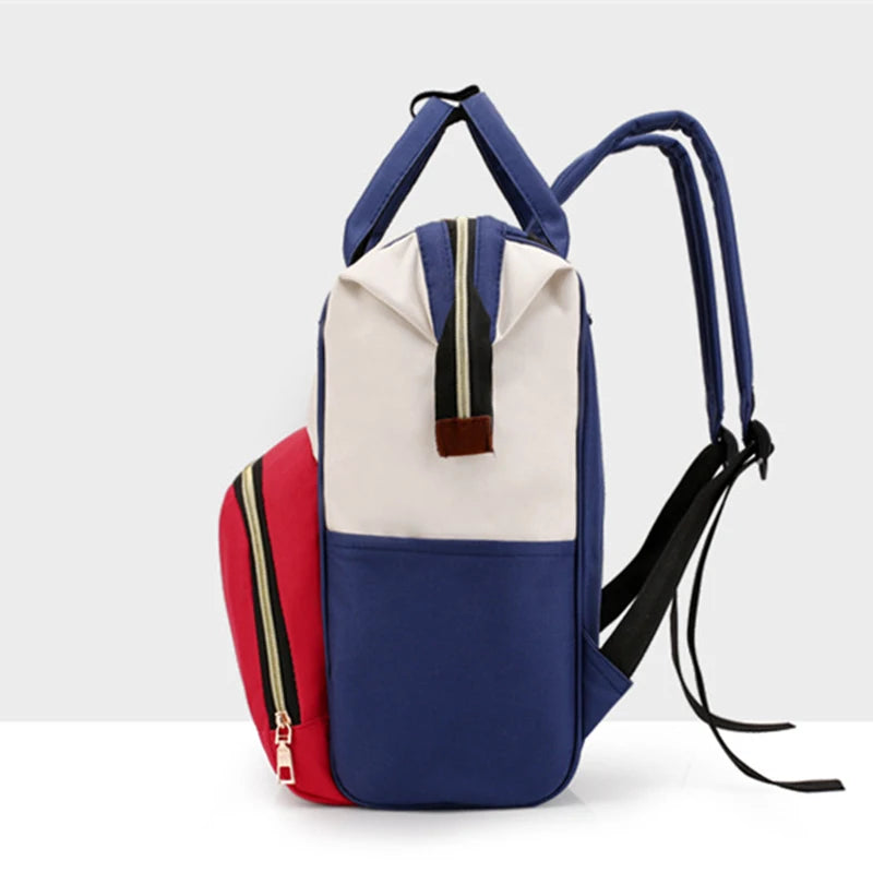 Large Capacity Canvas Diaper Bag Backpack