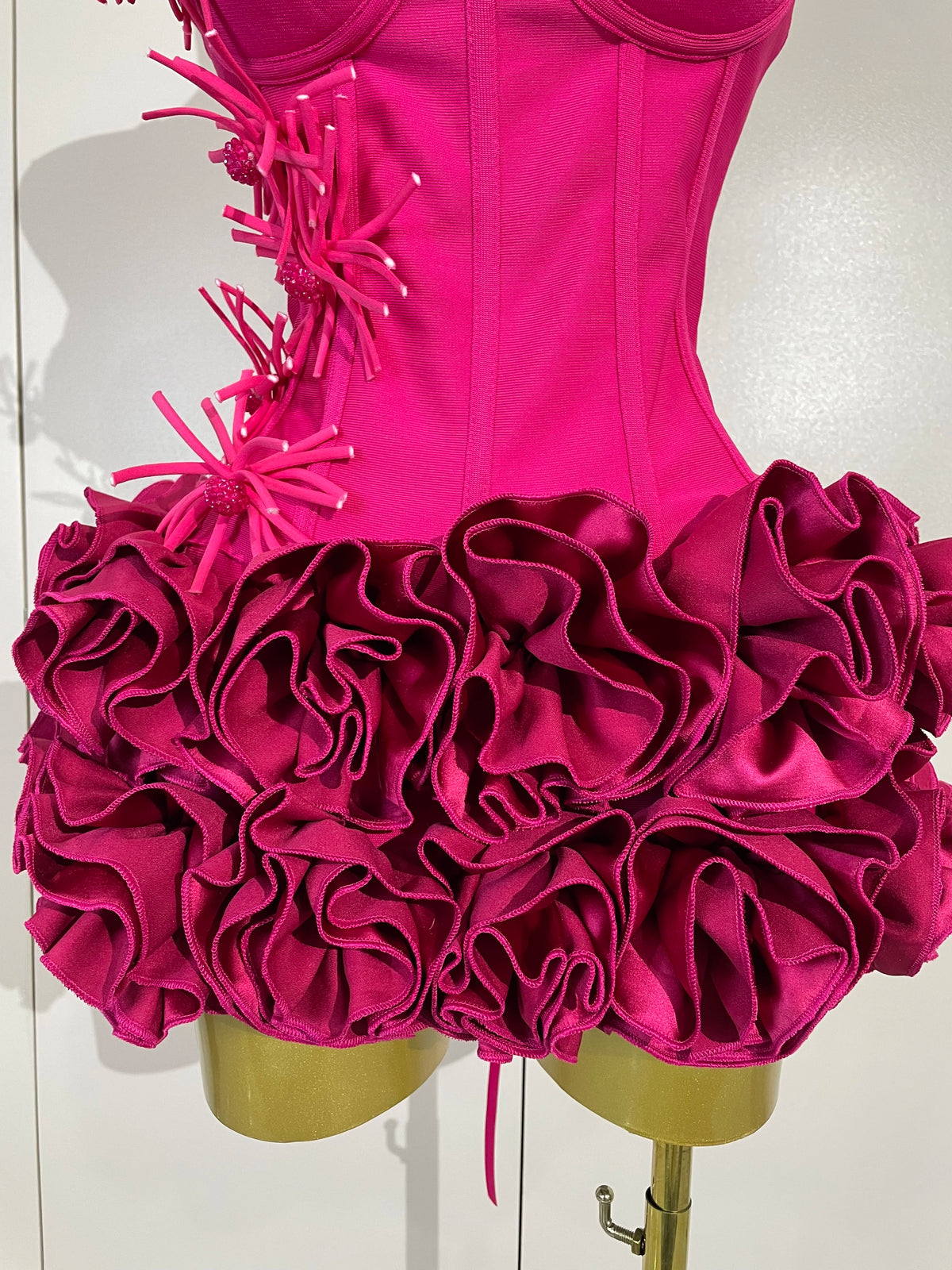 Women Red Black Bandage Two Piece Cocktail Gown
