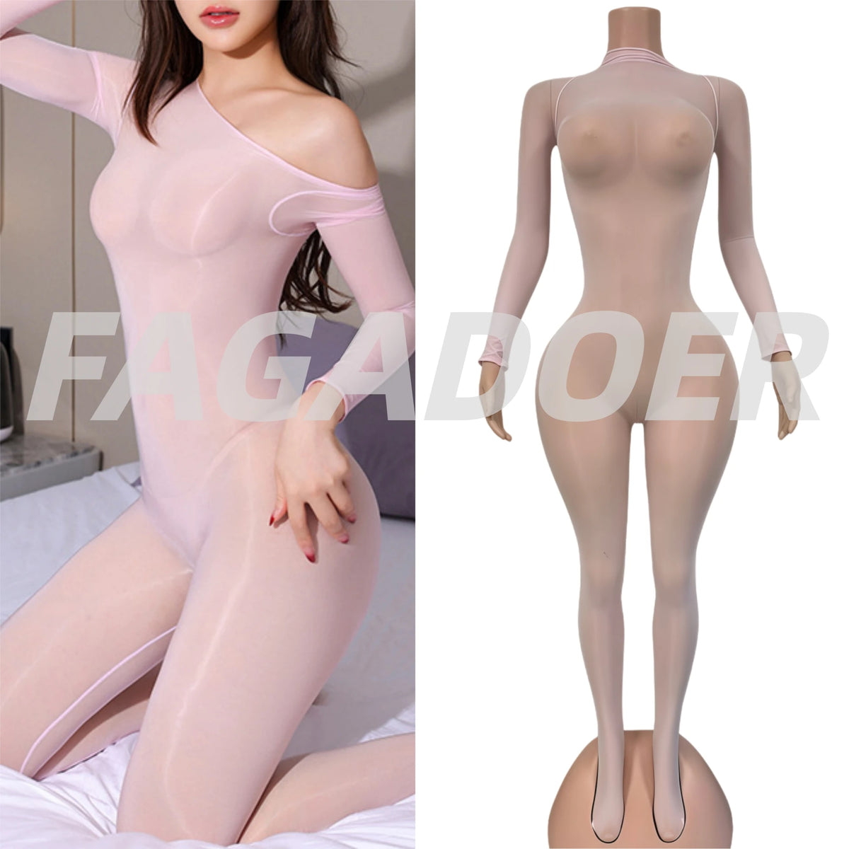 Sexy Mesh See Through Bodycon Jumpsuit for Women