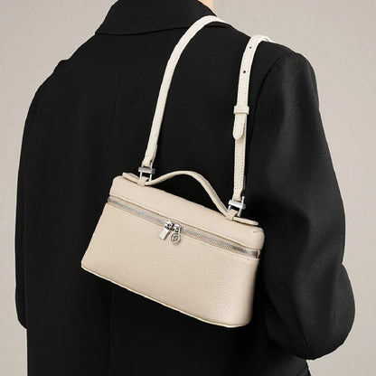 Lychee Grain Patent Leather Shoulder Bag for Women