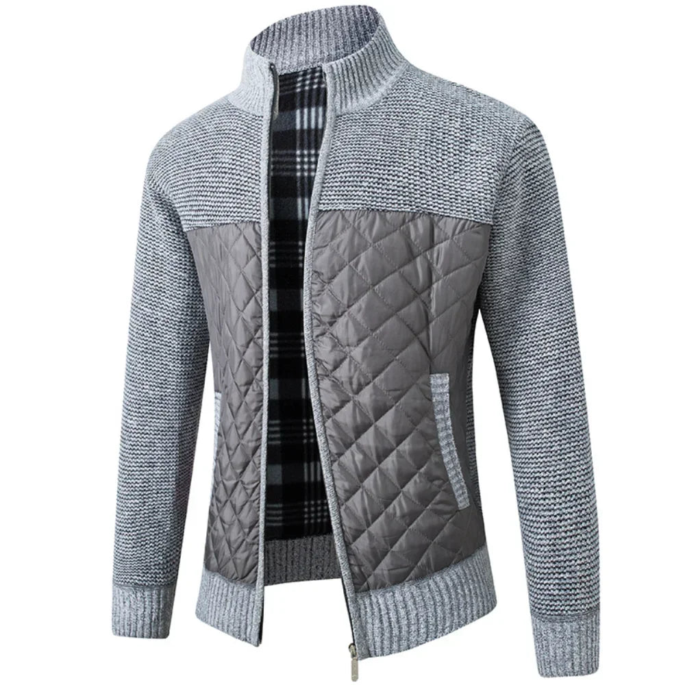 Men's Slim Fit Stand Collar Zipper Jacket