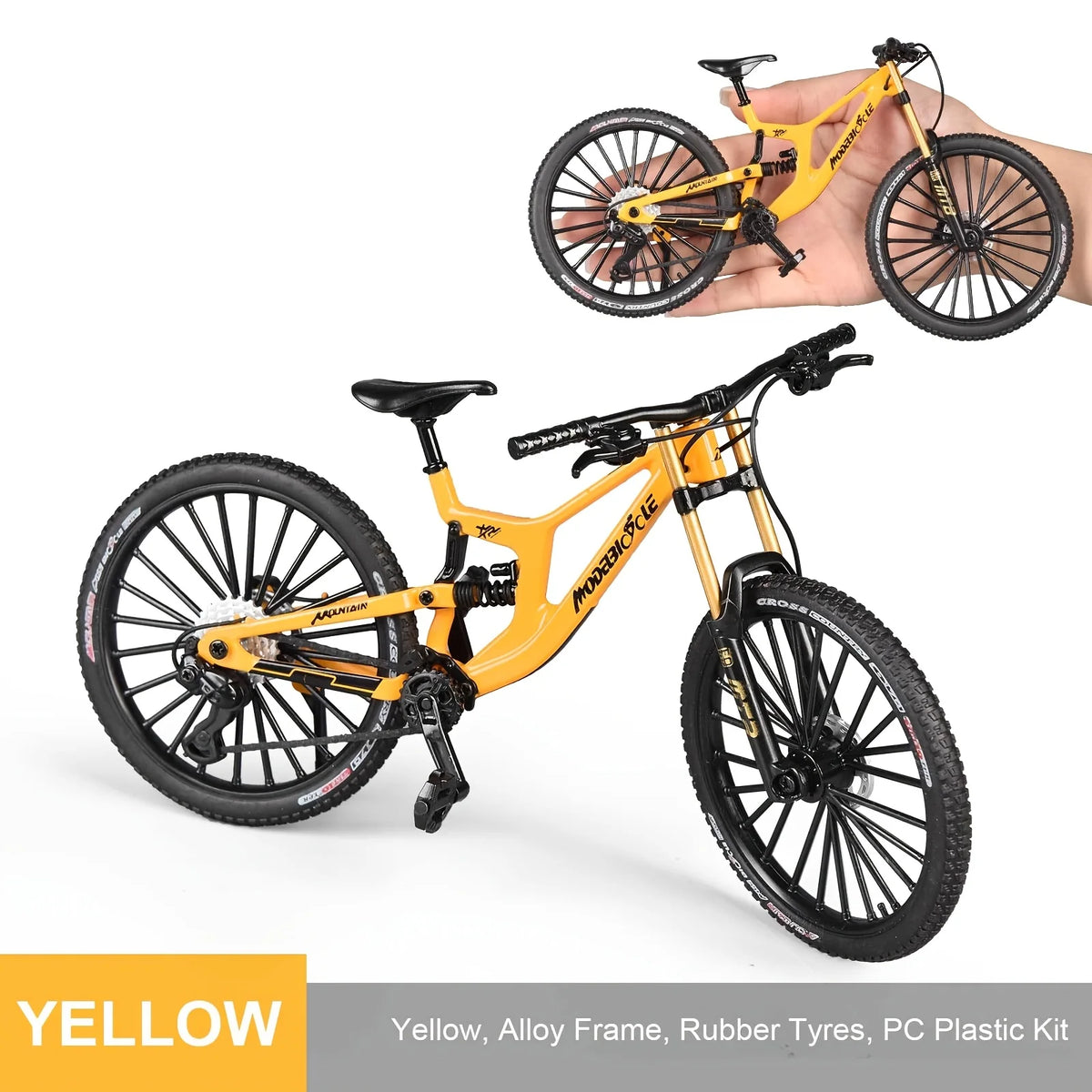 1:8 Alloy Mountain Bike Model with Realistic Gears