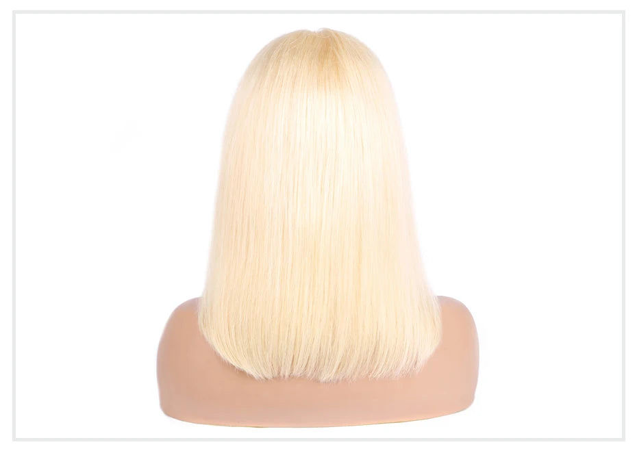 613 Blonde Bob Human Hair Lace Frontal Wig
