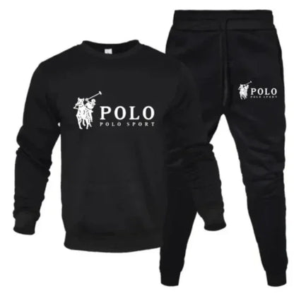 Men's Round-Neck Sweatshirt and Jogging Pants Set