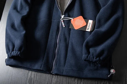 Windproof Fleece Padded Jacket for Men, Large Size