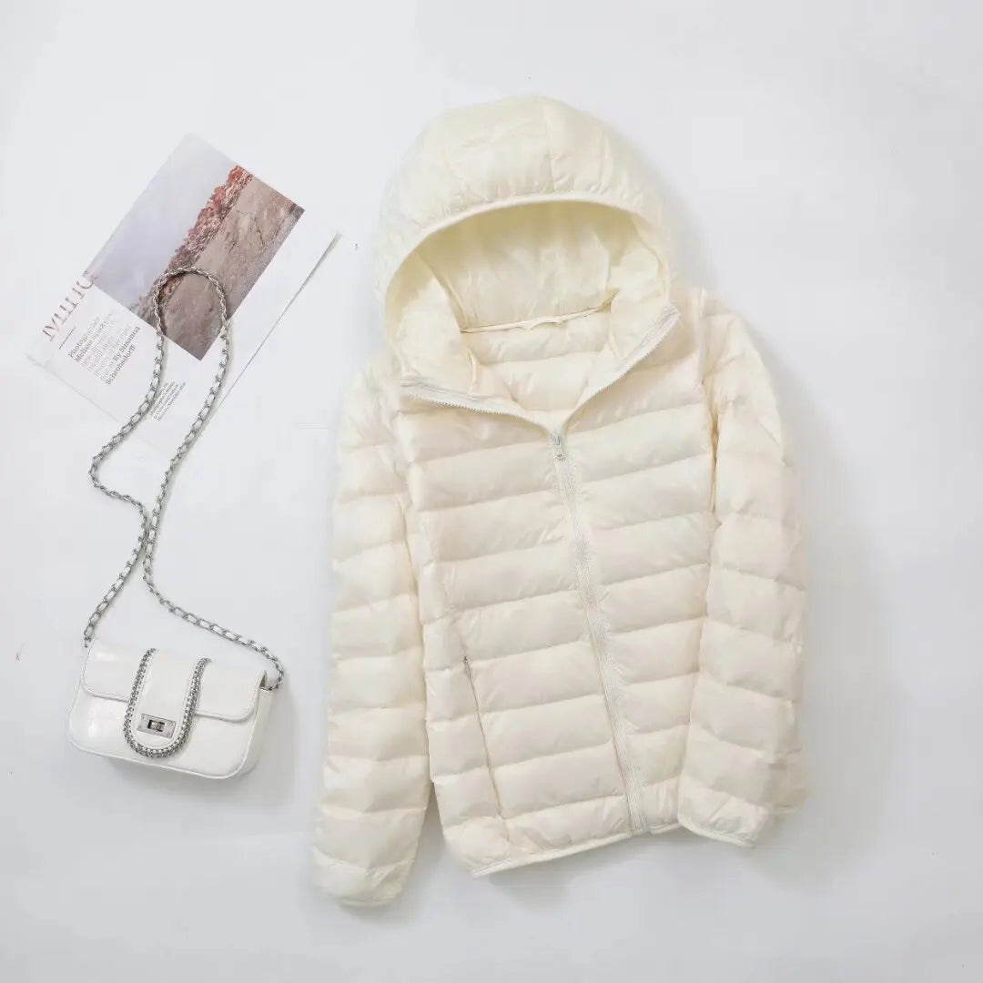 Women Hooded Puffer Jacket Plus Size Lightweight
