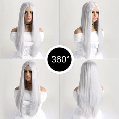 26 Inch Long Straight Synthetic Wig for Women