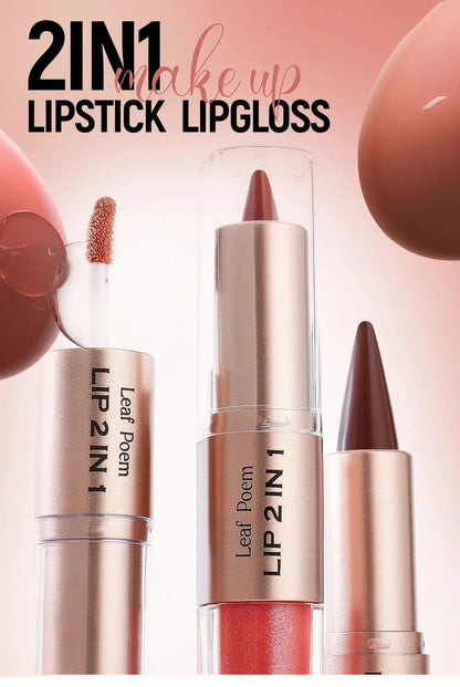 Black Brown Tapered Lip Liner and Lip Gloss Duo