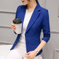 Black Women Slim Blazer Office Work Jacket