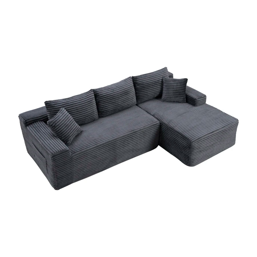 106.3 Inch Cloud Modular Sectional Sofa with L-Shape Chaise