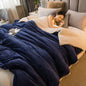 Wool Throw Blanket Double Sided Queen Size Winter Use
