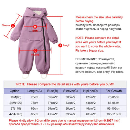 Ircomll Down Jacket Toddler Snow Suit Hooded Coat