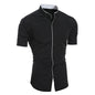 Men's Casual Short Sleeved Shirt in Solid Color