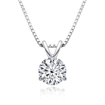 Moissanite Pendant Necklace 18K Gold Plated Women