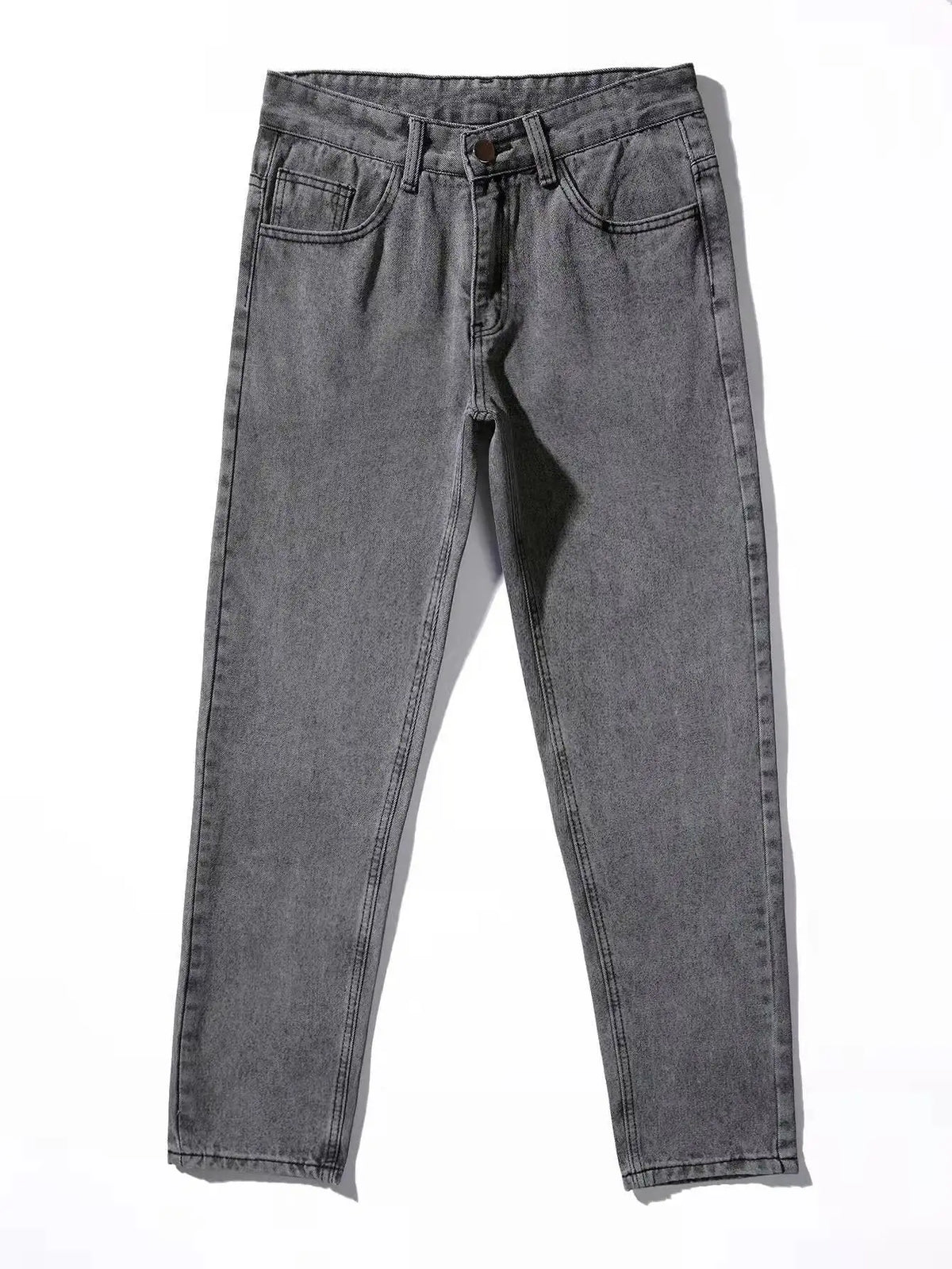 Men's Casual Straight Denim Jeans Blue Black S-3XL