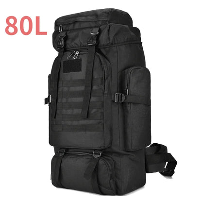 80L Tactical Mountaineering Backpack for Hiking Camping