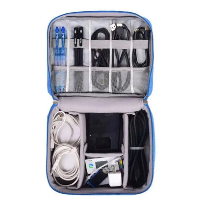 Leather Cable Storage Bag Waterproof Organizer