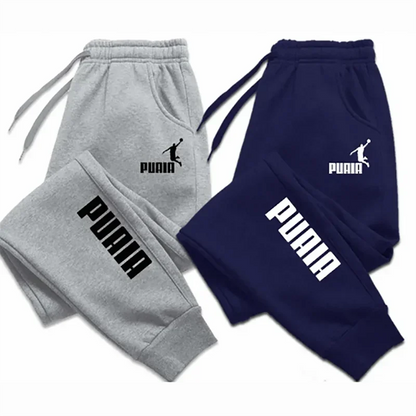 PUAIA Men's Loose Fit Jogging Trousers Polyester