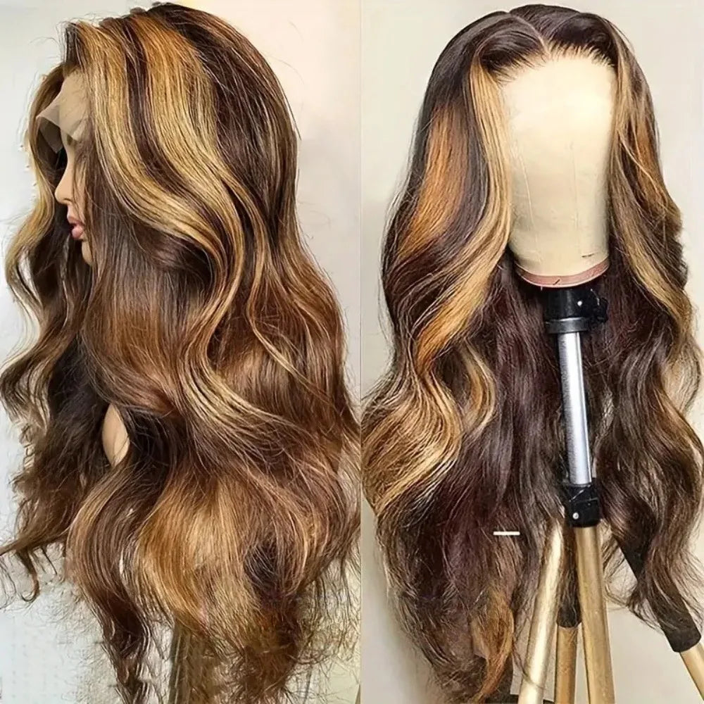 30 Inch Honey Blonde Ombre Lace Front Wig Human Hair