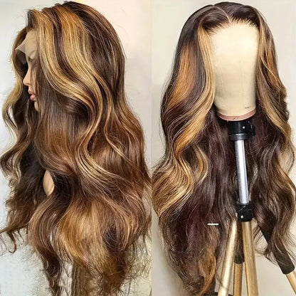 30 Inch Honey Blonde Ombre Lace Front Wig Human Hair