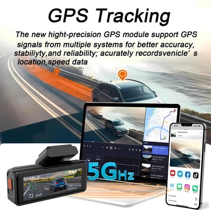 ADAS Dash Cam 4K 2.5K GPS WiFi Night Vision Mini