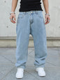 Men's Baggy Denim Jeans Casual Loose Straight Pants