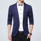 Men's Slim Fit Polyester Suit Blazer for Formal Wear