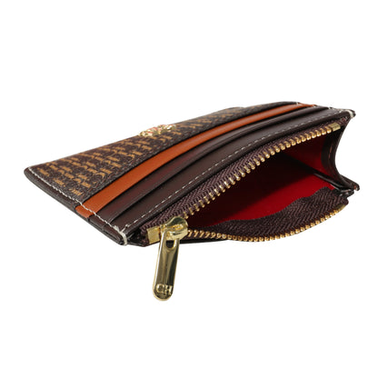 CH Women's Zipper Wallet with Letter Decoration