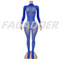 Sexy Mesh See Through Bodycon Jumpsuit for Women