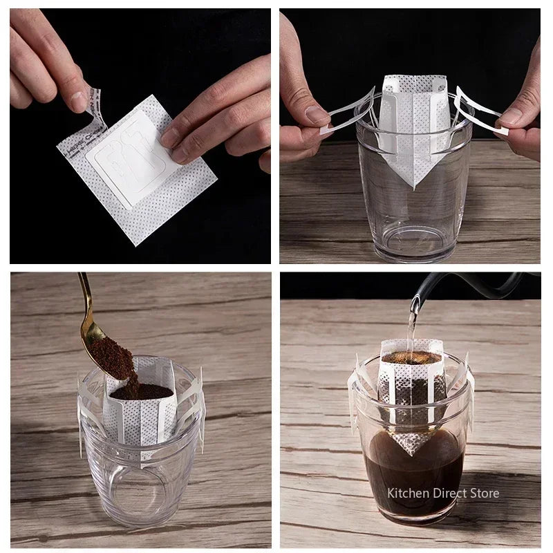 Disposable Drip Coffee Filter Bags Non-Woven Fabric