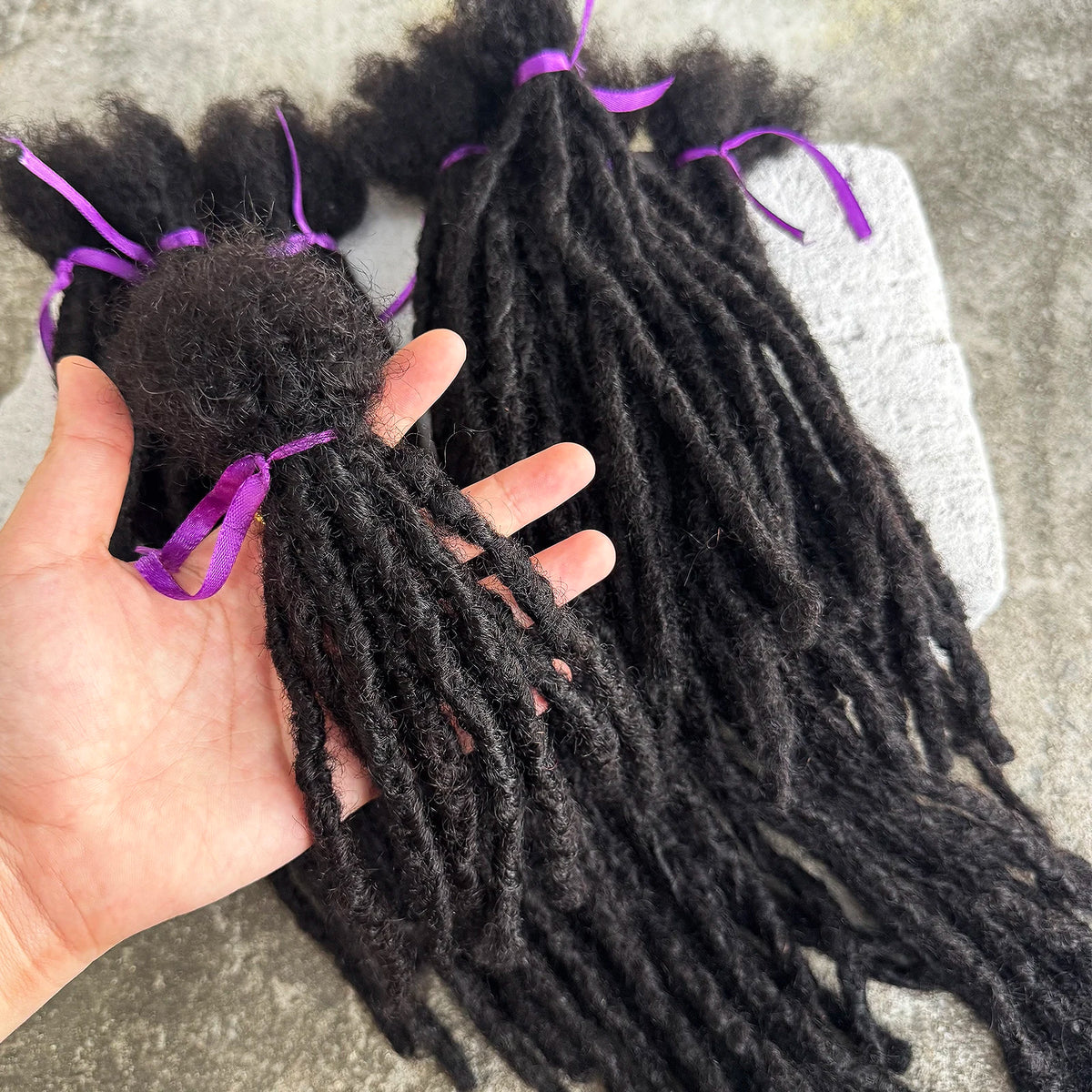 Handmade Human Hair Dreadlock Extensions 50 Strands 6-20 Inch