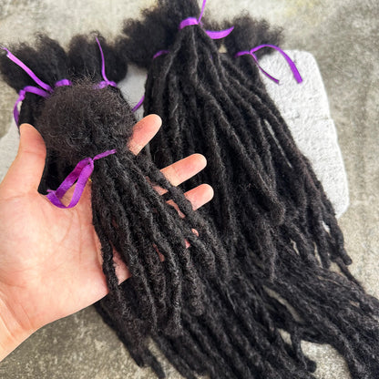 Handmade Human Hair Dreadlock Extensions 50 Strands 6-20 Inch