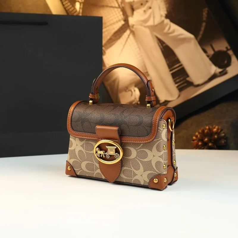 Stylish PU Box Bag for Women with Sequined Design