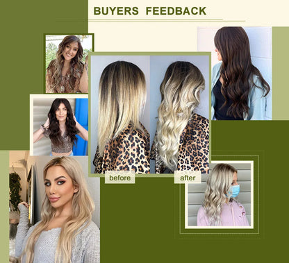 VeSunny Remy Hair One Piece Invisible Wire Extensions
