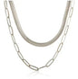 Vintage Textured Stainless Steel Necklace