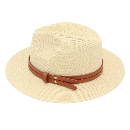 Straw Panama Sun Hat for Women Beach Leisure
