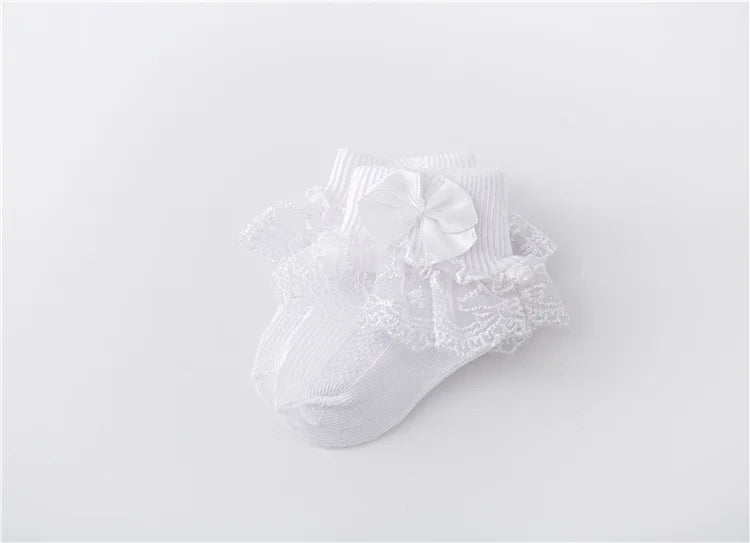 Cotton Lace Baby Socks for Girls 0-24 Months