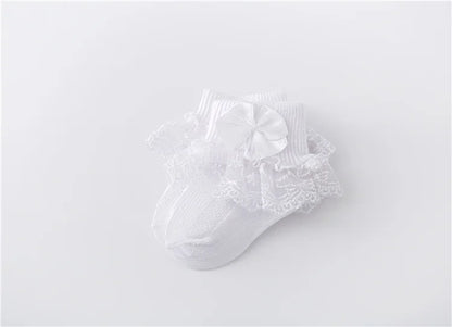 Cotton Lace Baby Socks for Girls 0-24 Months