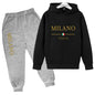 Kids Pullover Hoodie and Pants Tracksuit Set