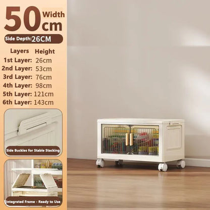 Multi-Layer Plastic Storage Cabinet for Home Use