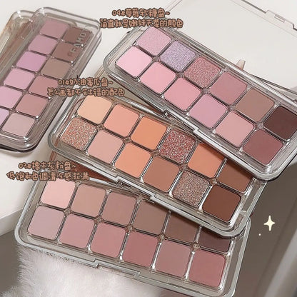 12-Color Matte Eyeshadow Palette Tea Apricot Earth Tones